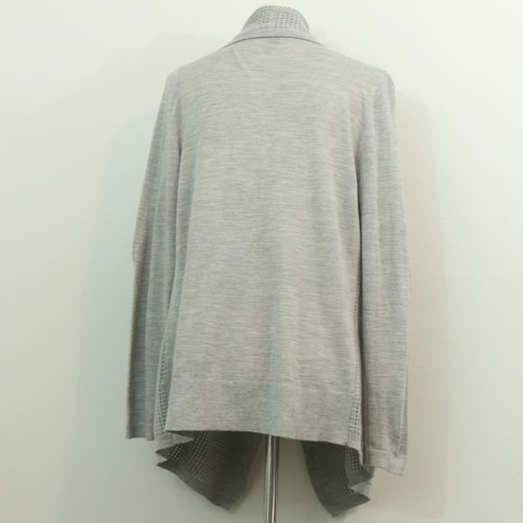 Ann Taylor Open Knit Merino Wool Blend Cardigan - Picture 4 of 9